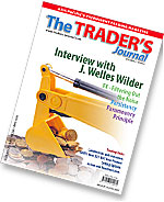 Traders Journal Cover June 06 feauring Welles Wilder personal interview